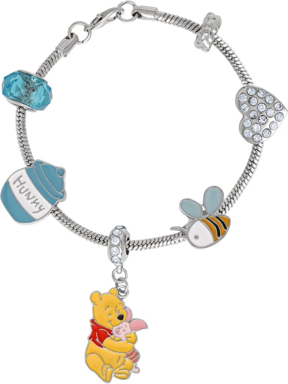 Charming Winnie the Pooh Bracelet 7" - Cute Disney Jewelry, Perfect Gift!